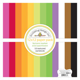 Doodlebug Design Farmers Market 12X12 Inch Textured Cardstock Assortment Pack (7837) (DISCONTINUED)