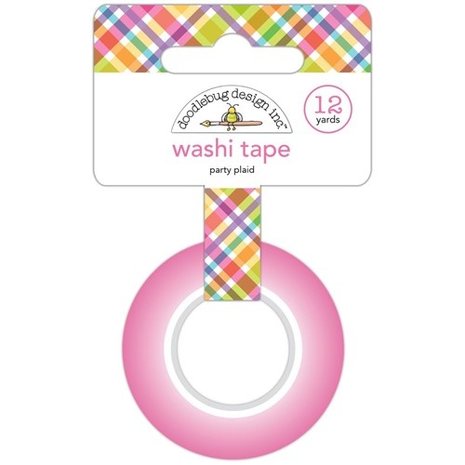 Doodlebug Design Party Plaid Washi Tape (7845) (OUTLET)
