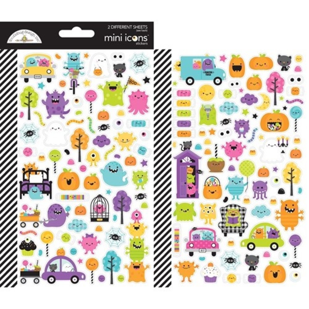 Doodlebug Design Monster Madness Mini Icons Stickers (7860) (DISCONTINUED)