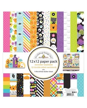 Doodlebug Design Monster Madness 12x12 Inch Paper Pack (7885) (DISCONTINUED)