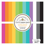 Doodlebug Design Monster Madness 12X12 Inch Textured Cardstock Assortment Pack (7887) (DISCONTINUED)