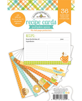 Doodlebug Design Pumpkin Spice Recipe Cards (7894) (DISCONTINUED)