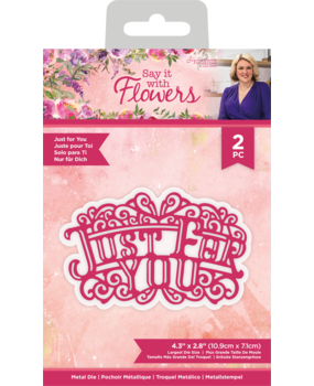 Crafter's Companion Say It With Flowers Metal Die Just for You (S-SIWF-MD-JUFY) (OUTLET)