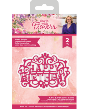 Crafter's Companion Say It With Flowers Metal Die Happy Birthday (S-SIWF-MD-HBIR) (OUTLET)