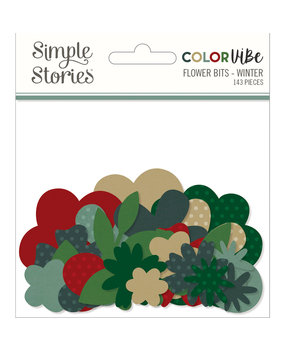 Simple Stories Color Vibe Flower Bits Winter (SIS19036) (DISCONTINUED)