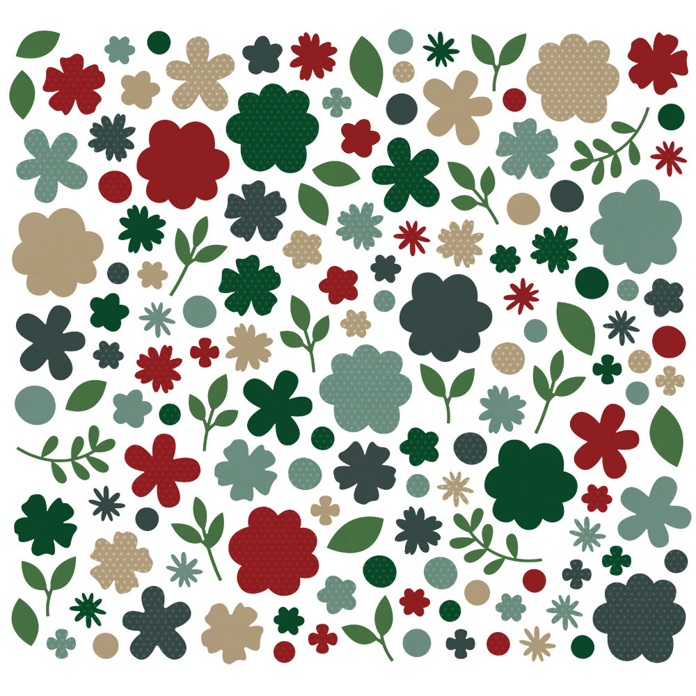 Simple Stories Color Vibe Flower Bits Winter (SIS19036) (DISCONTINUED)
