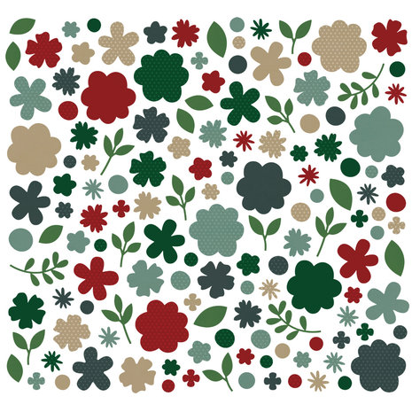 Simple Stories Color Vibe Flower Bits Winter (SIS19036) (DISCONTINUED)