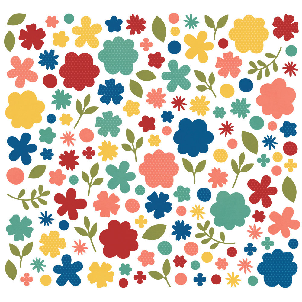 Simple Stories Color Vibe Flower Bits Bolds (SIS19016) (DISCONTINUED)