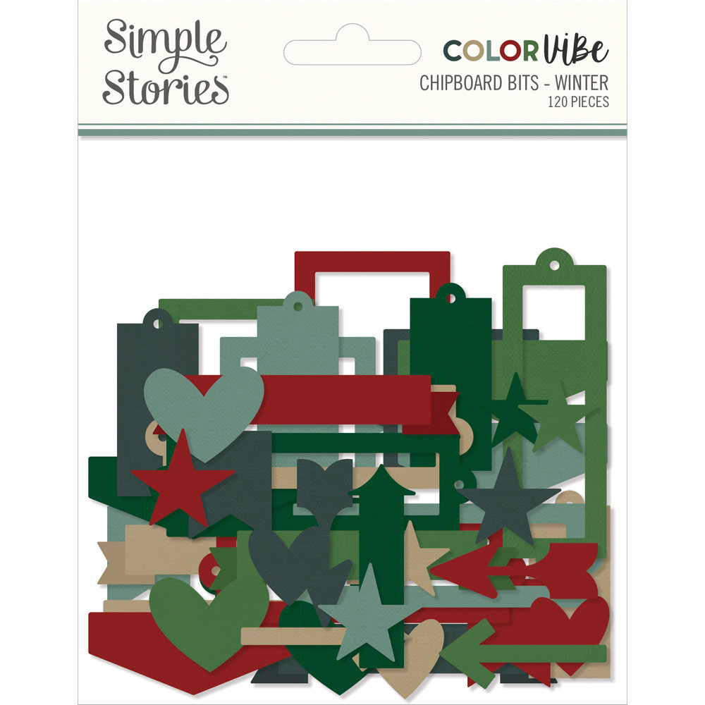 Simple Stories Color Vibe Chipboard Bits Winter (SIS19035) (DISCONTINUED)