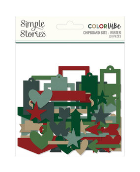 Simple Stories Color Vibe Chipboard Bits Winter (SIS19035) (DISCONTINUED)
