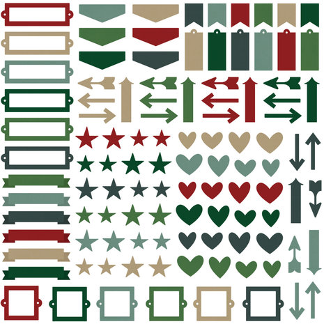 Simple Stories Color Vibe Chipboard Bits Winter (SIS19035) (DISCONTINUED)