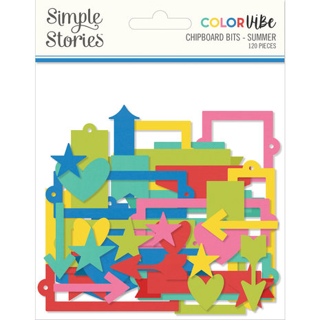 Simple Stories Color Vibe Chipboard Bits Summer (SIS19025) (DISCONTINUED)
