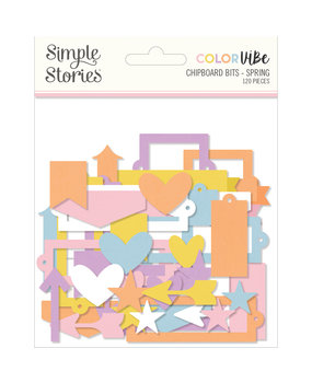Simple Stories Color Vibe Chipboard Bits Spring (19020) (DISCONTINUED)