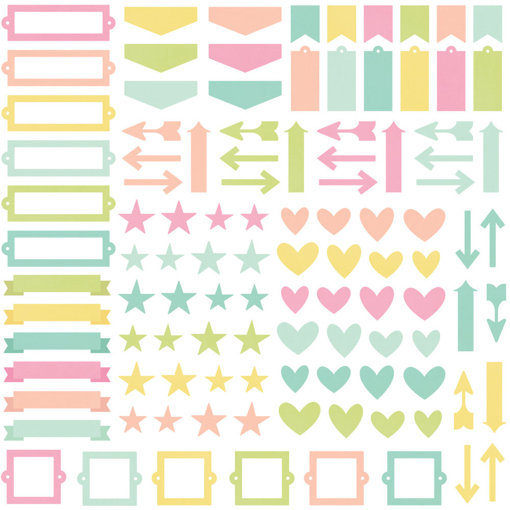 Simple Stories Color Vibe Chipboard Bits Lights (19005) (DISCONTINUED)