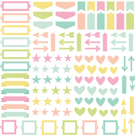 Simple Stories Color Vibe Chipboard Bits Lights (19005) (DISCONTINUED)