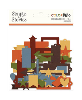 Simple Stories Color Vibe Chipboard Bits Fall (19030) (DISCONTINUED)