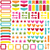 Simple Stories Color Vibe Chipboard Bits Brights (19010) (DISCONTINUED)