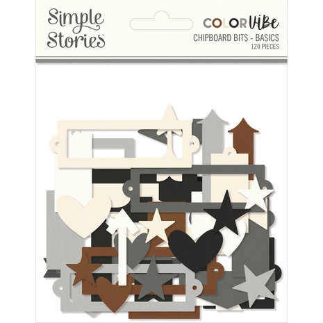 Simple Stories Color Vibe Chipboard Bits Basics (19000) (DISCONTINUED)