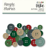 Simple Stories Color Vibe Buttons Winter (SIS19037) (DISCONTINUED)