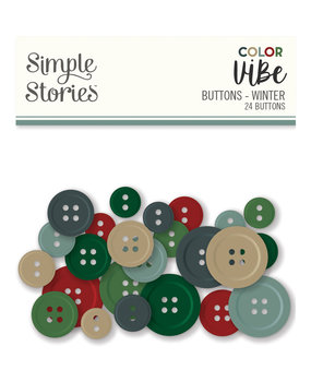 Simple Stories Color Vibe Buttons Winter (SIS19037) (DISCONTINUED)