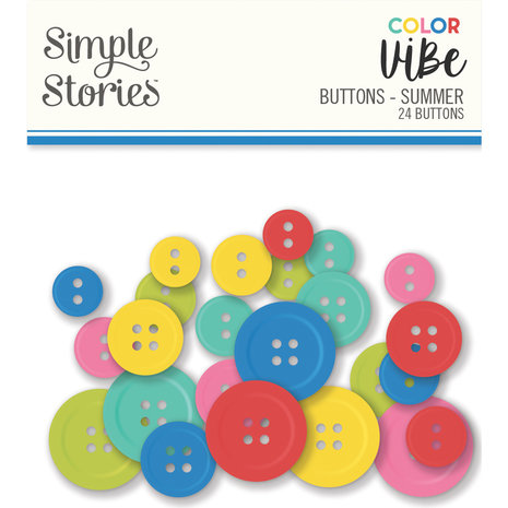 Simple Stories Color Vibe Buttons Summer (SIS19027) (DISCONTINUED)
