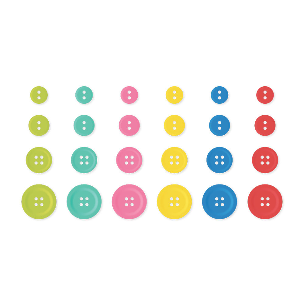 Simple Stories Color Vibe Buttons Summer (SIS19027) (DISCONTINUED)