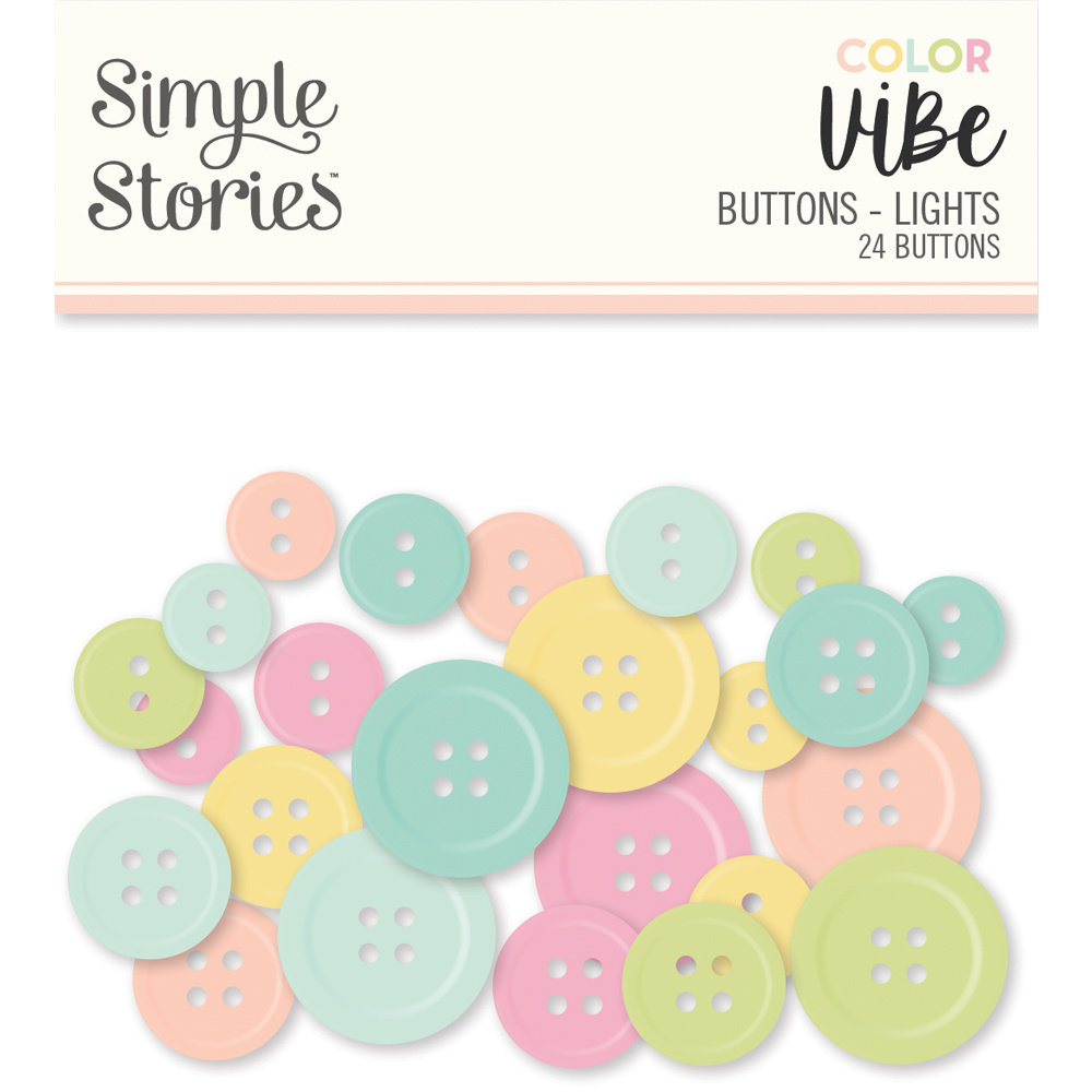 Simple Stories Color Vibe Buttons Lights (19007) (DISCONTINUED)