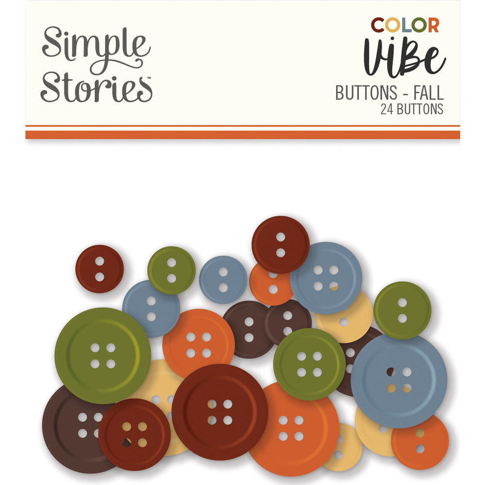 Simple Stories Color Vibe Buttons Fall (SIS19032) (OUTLET)