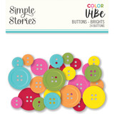 Simple Stories Color Vibe Buttons Brights (SIS19012) (DISCONTINUED)