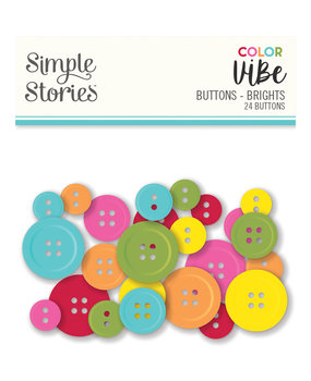 Simple Stories Color Vibe Buttons Brights (SIS19012) (DISCONTINUED) Simple Stories Color Vibe Buttons Brights (SIS19012) (DISCONTINUED)