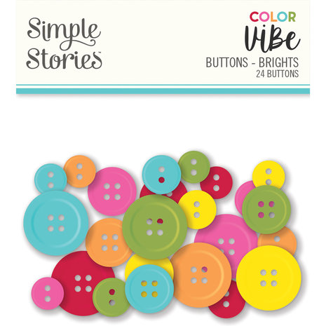 Simple Stories Color Vibe Buttons Brights (SIS19012) (DISCONTINUED)
