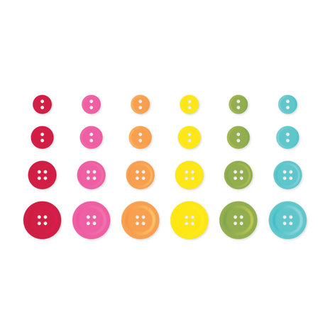 Simple Stories Color Vibe Buttons Brights (SIS19012) (DISCONTINUED)