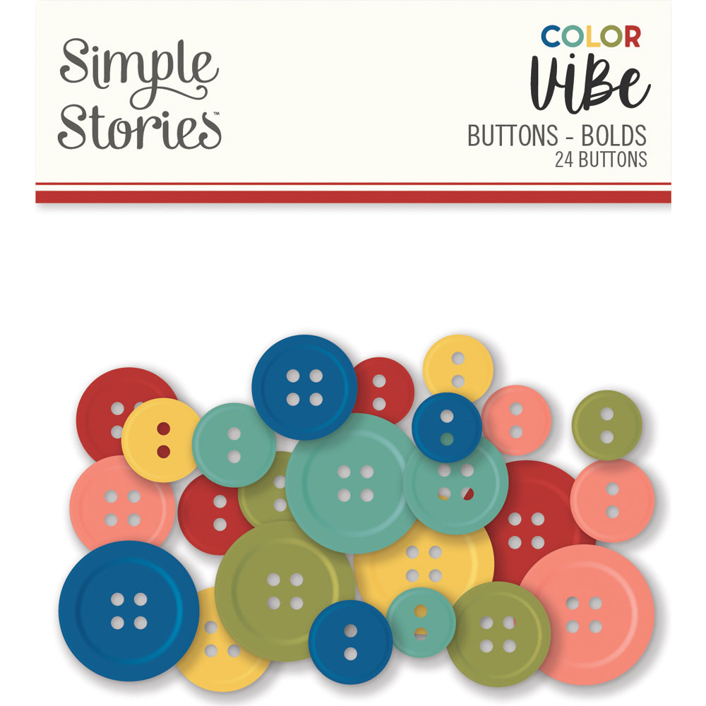 Simple Stories Color Vibe Buttons Bolds (19017) (DISCONTINUED)