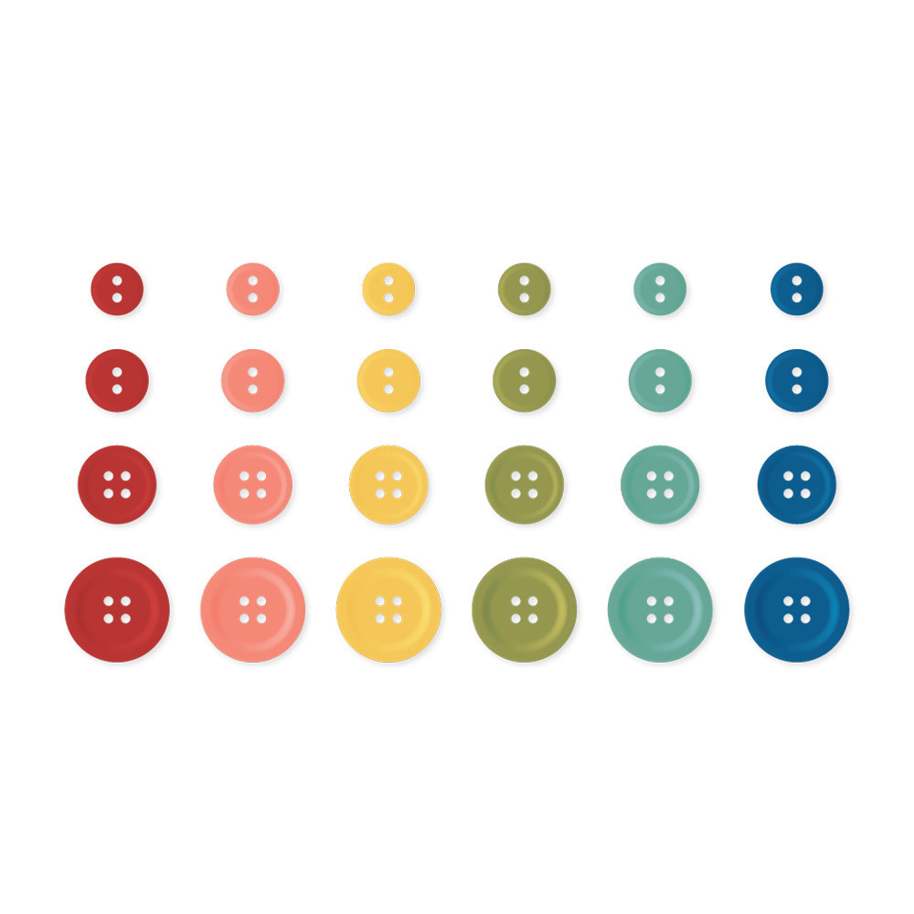 Simple Stories Color Vibe Buttons Bolds (19017) (DISCONTINUED)