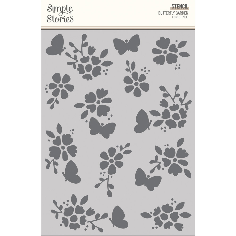 Simple Stories The Simple Life Stencil Butterfly Garden (18826) (DISCONTINUED)