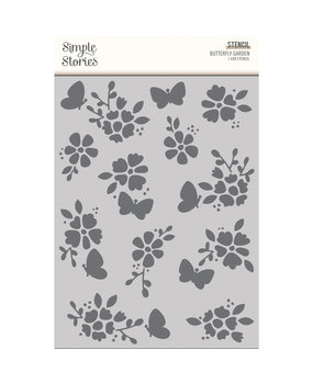 Simple Stories The Simple Life Stencil Butterfly Garden (18826) (DISCONTINUED)