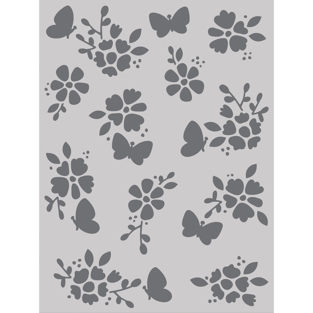 Simple Stories The Simple Life Stencil Butterfly Garden (18826) (DISCONTINUED)