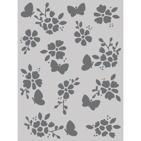 Simple Stories The Simple Life Stencil Butterfly Garden (18826) (DISCONTINUED)