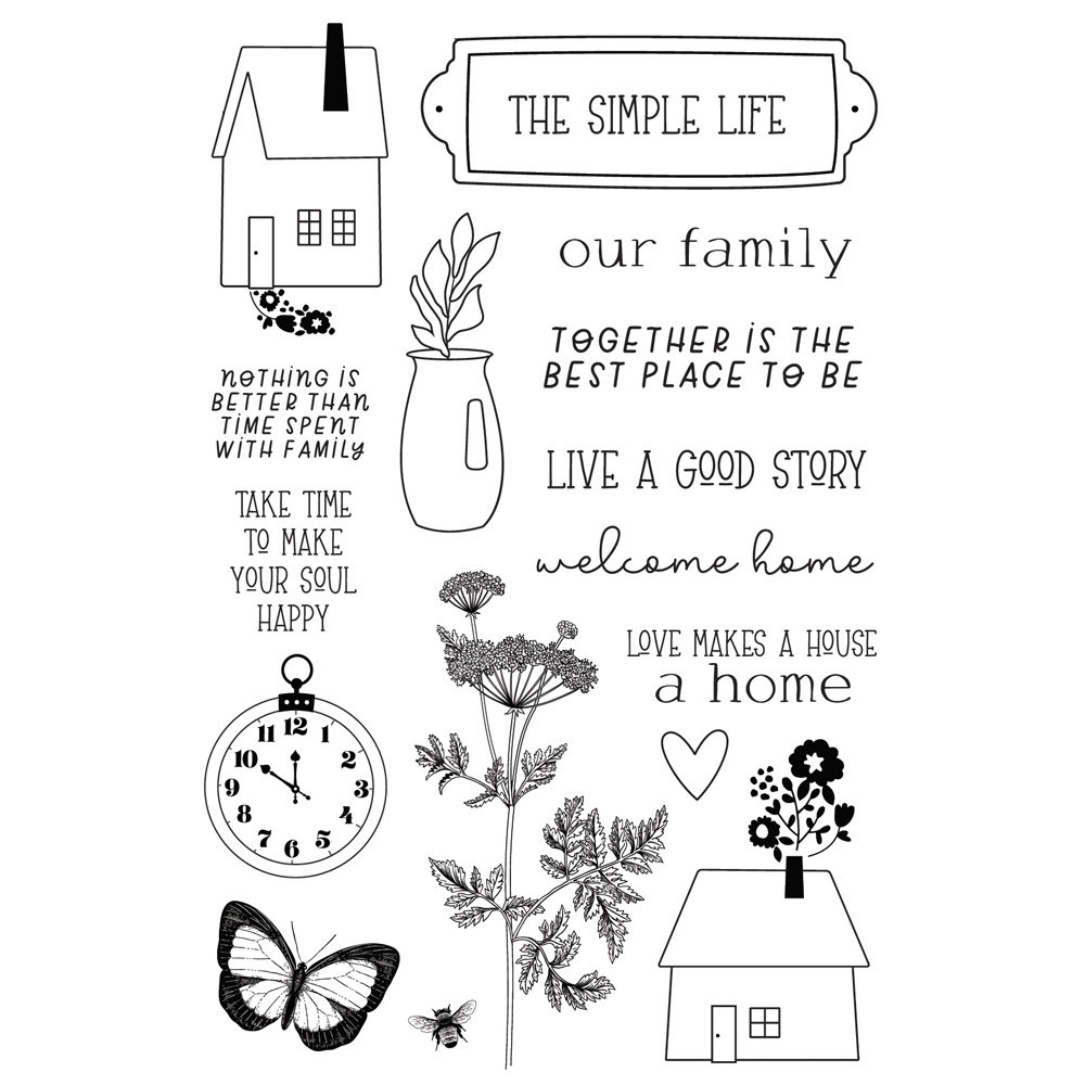 Simple Stories The Simple Life Clear Stamps (18815) (DISCONTINUED)