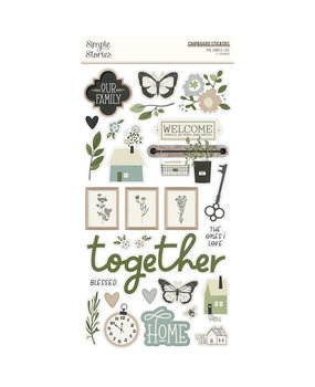 Simple Stories The Simple Life Chipboard Stickers (18816) (DISCONTINUED)