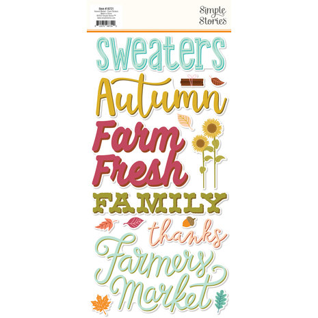 Simple Stories Harvest Market Foam Stickers (18721) (DISCONTINUED)