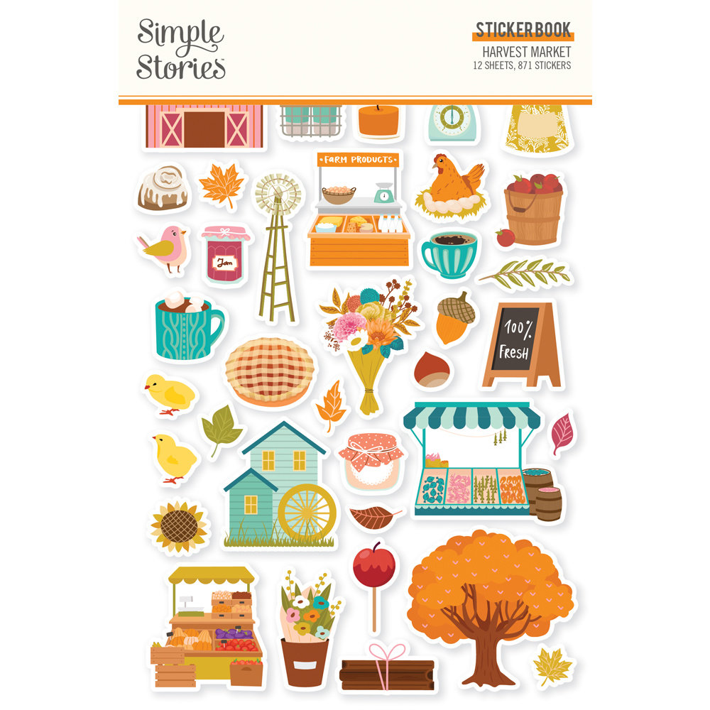 Simple Stories Harvest Market Sticker Book (18719) (OUTLET)