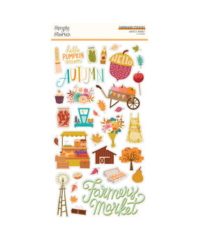 Simple Stories Harvest Market Chipboard Stickers (18716) (DISCONTINUED)