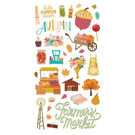Simple Stories Harvest Market Chipboard Stickers (18716) (DISCONTINUED)