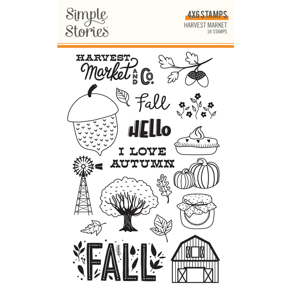 Simple Stories Harvest Market Clear Stamps (18715) (DISCONTINUED)