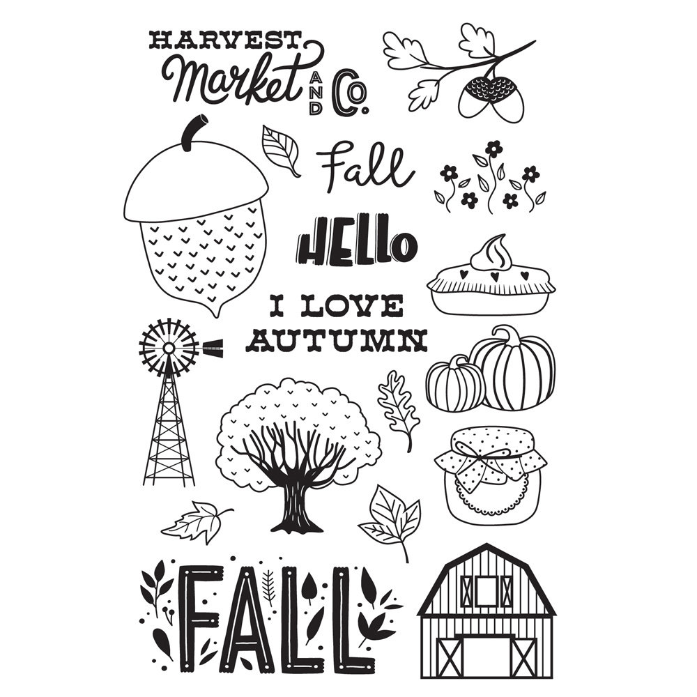 Simple Stories Harvest Market Clear Stamps (18715) (DISCONTINUED)