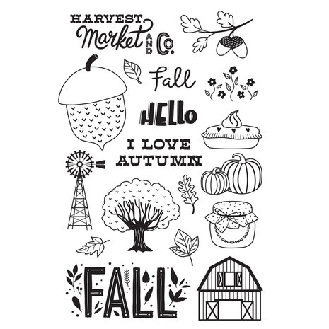Simple Stories Harvest Market Clear Stamps (18715) (OUTLET)
