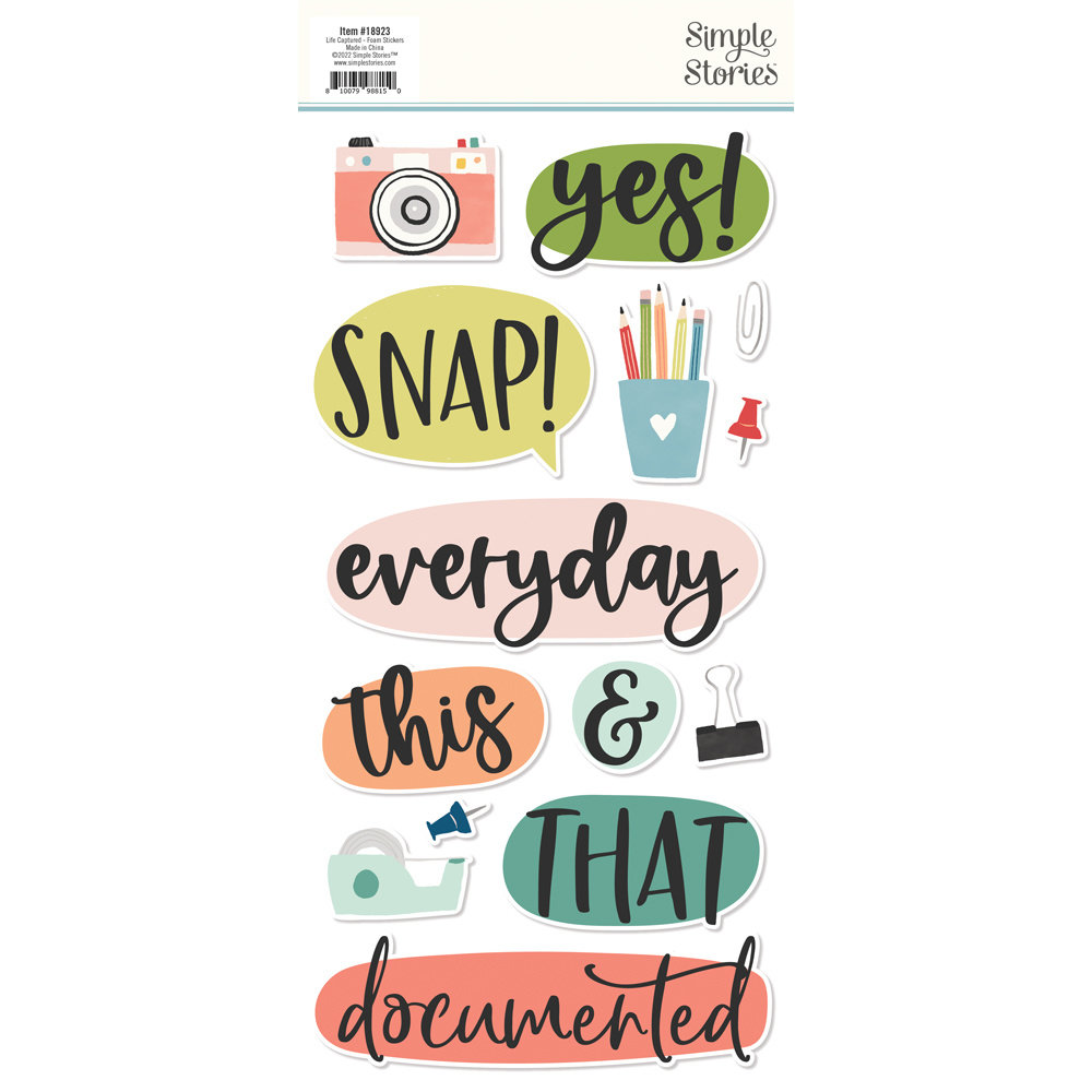 Simple Stories Life Captured Foam Stickers (18923) (DISCONTINUED)