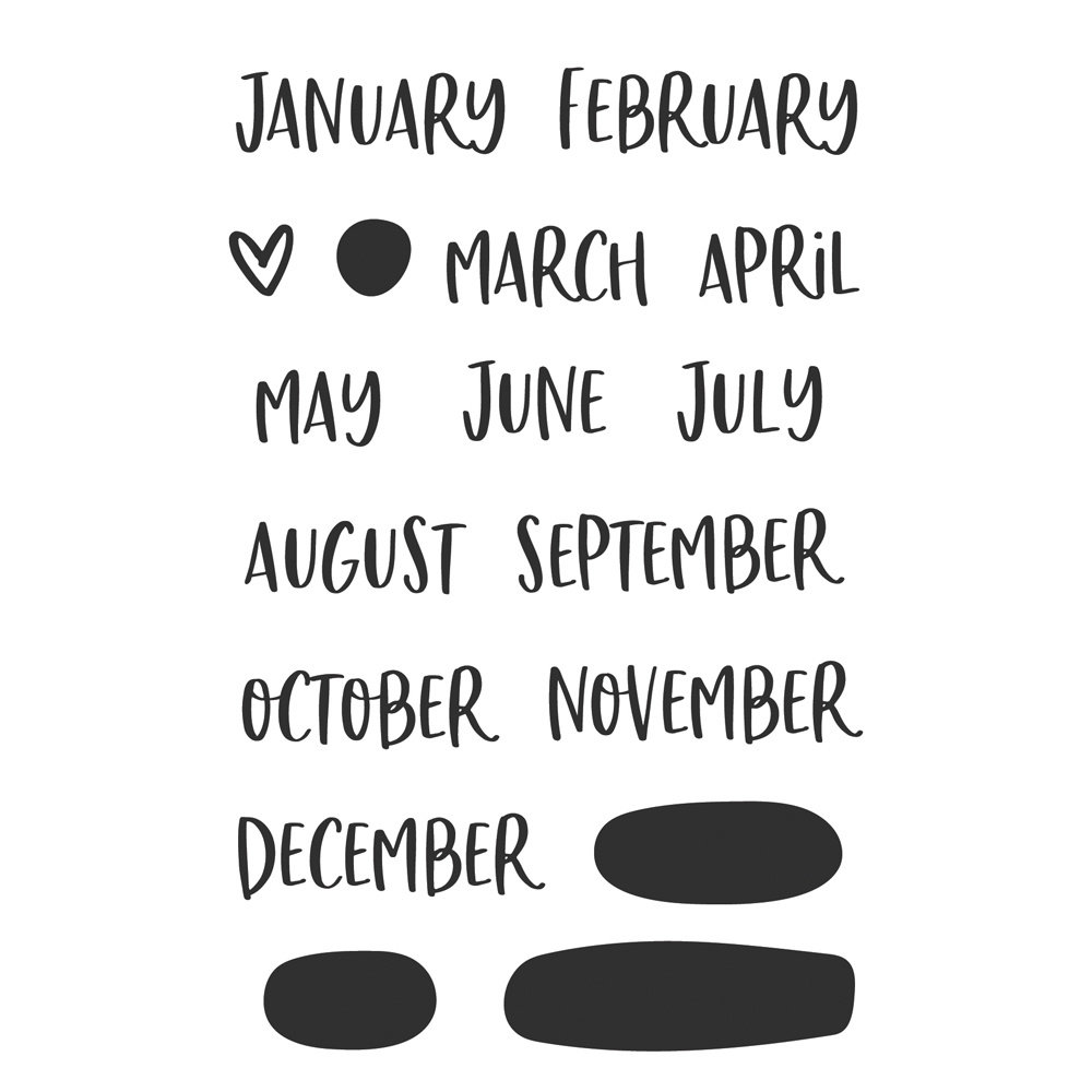 Simple Stories Life Captured Clear Stamps Months (18915) (DISCONTINUED)