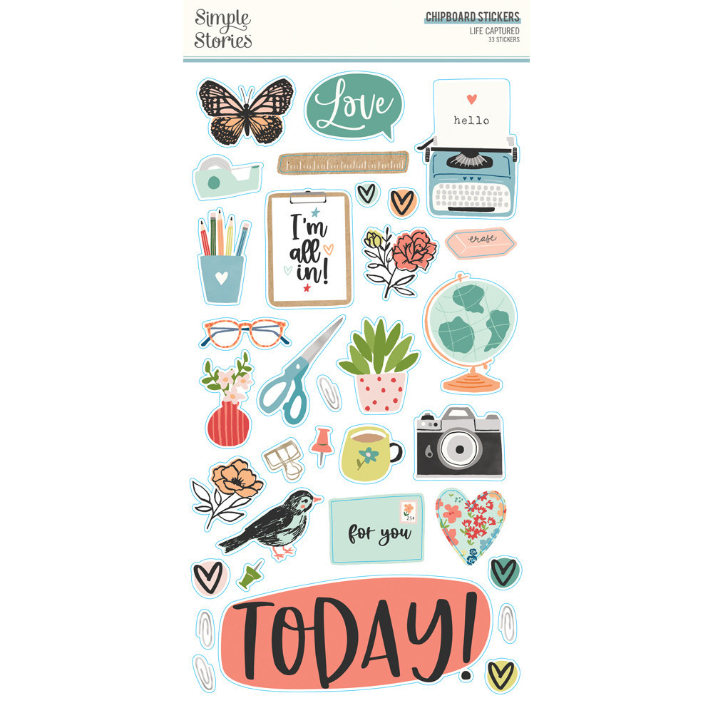 Simple Stories Life Captured Chipboard Stickers (18917) (DISCONTINUED)